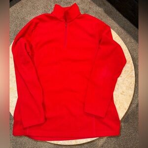Lands End Red Half-Zip Sweater